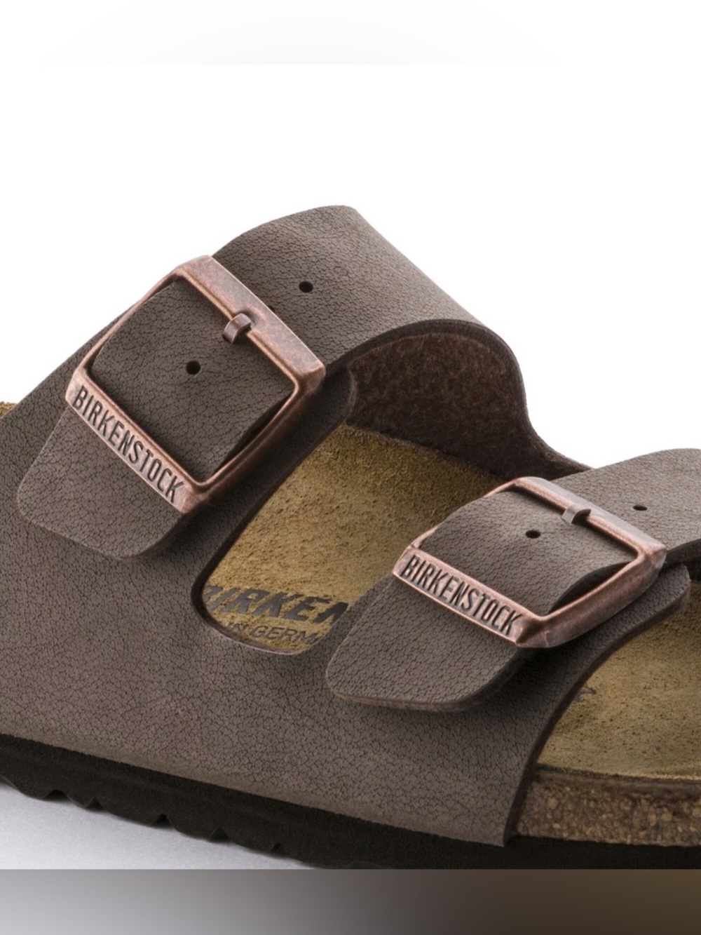 NWOT Birkenstock Womens Arizona Birkibuc Sandal, Mocha, EU 39/US 8, Narrow Width - Picture 14 of 14